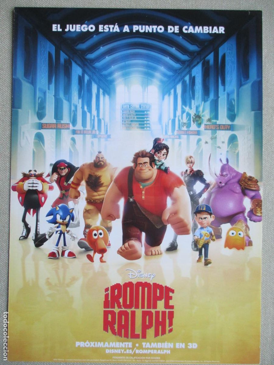 Cine: ROMPE RALPH. GUIA ORIGINAL ESTRENO. PEDIDO MINIMO EN GUIAS 10 EUROS.