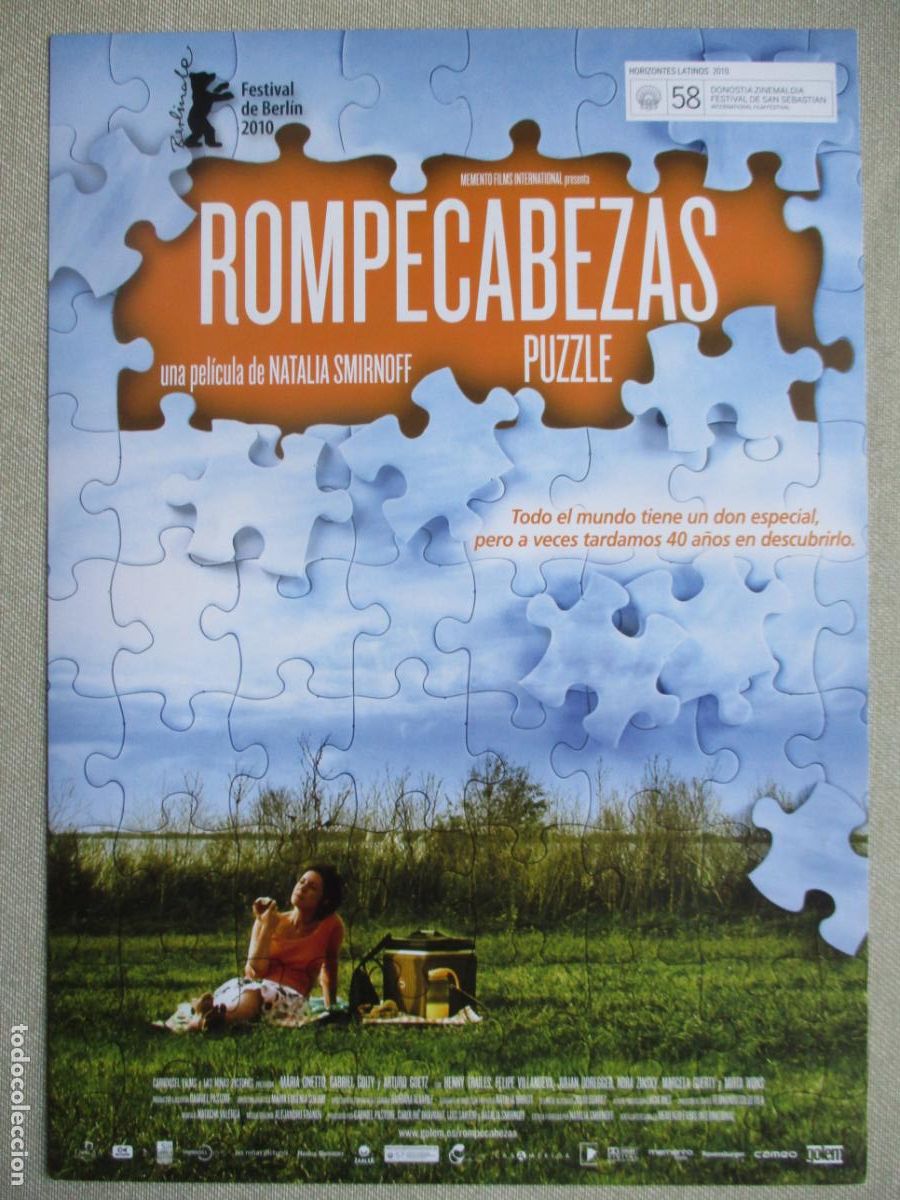 Cine: ROMPECABEZAS. GUIA ORIGINAL ESTRENO. PEDIDO MINIMO EN GUIAS 10 EUROS.