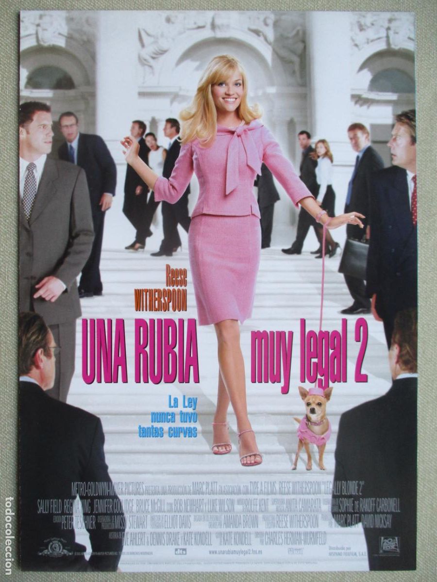 Cine: UNA RUBIA MUY LEGAL 2. GUIA ORIGINAL ESTRENO. PEDIDO MINIMO EN GUIAS 10 EUROS.