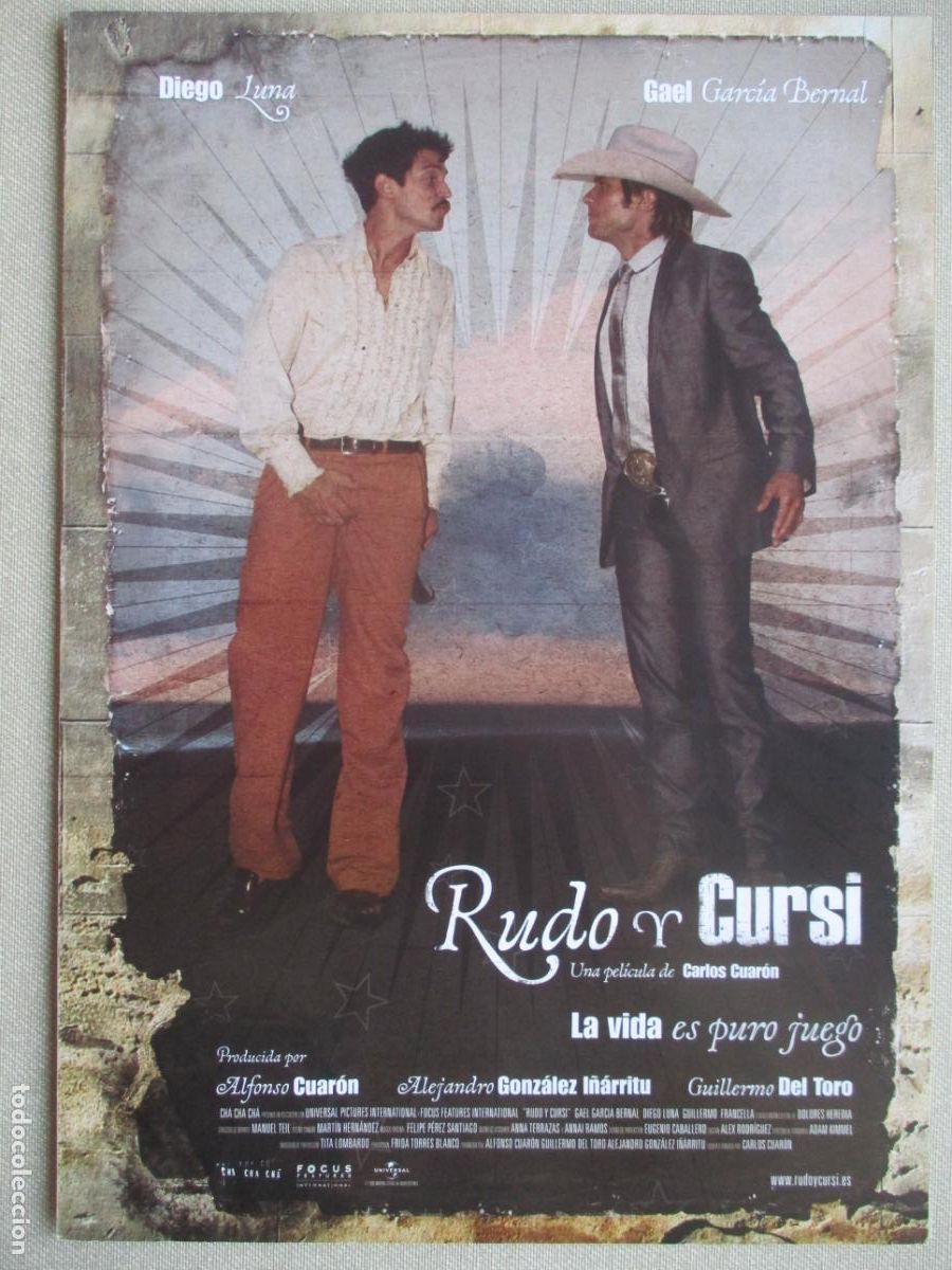 Cine: RUDO Y CURSI. GUIA ORIGINAL ESTRENO. PEDIDO MINIMO EN GUIAS 10 EUROS.