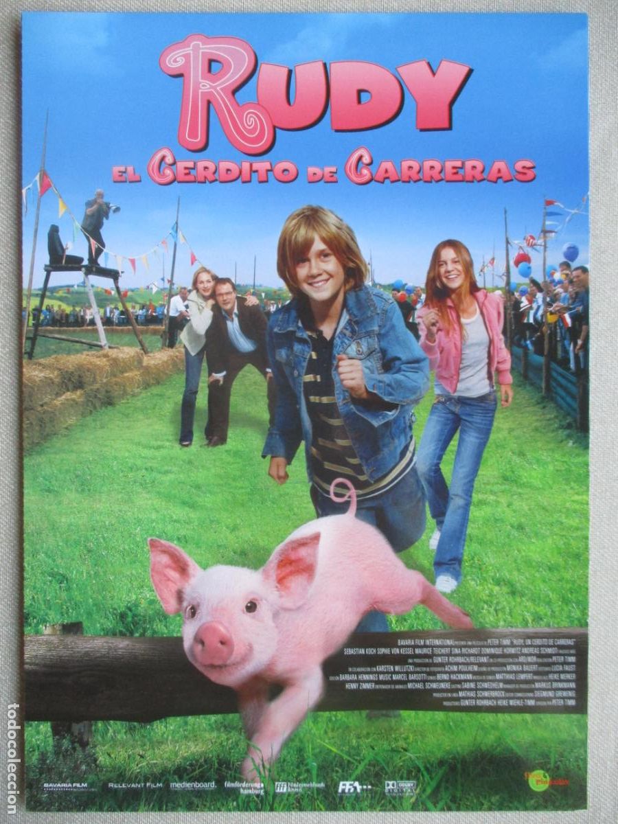 Cine: RUDY EL CERDITO DE CARRERAS. GUIA ORIGINAL ESTRENO. PEDIDO MINIMO EN GUIAS 10 EUROS.
