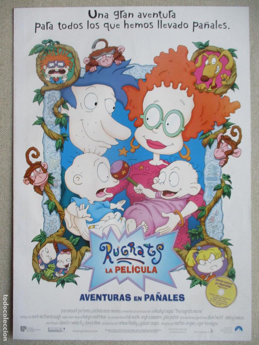 Cine: RUGRATS LA PELICULA. GUIA ORIGINAL ESTRENO. PEDIDO MINIMO EN GUIAS 10 EUROS.