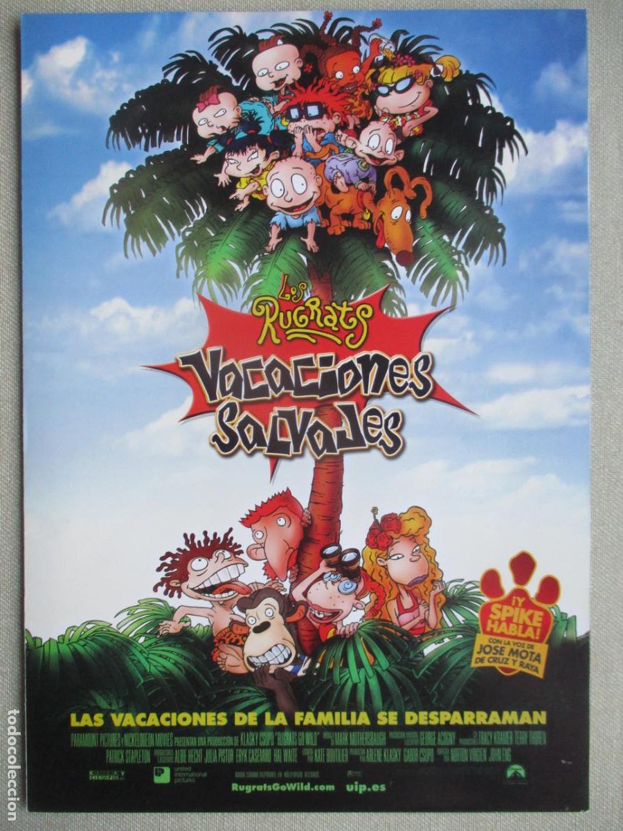 Cine: RUGRATS VACACIONES SALVAJES. GUIA ORIGINAL ESTRENO. PEDIDO MINIMO EN GUIAS 10 EUROS.