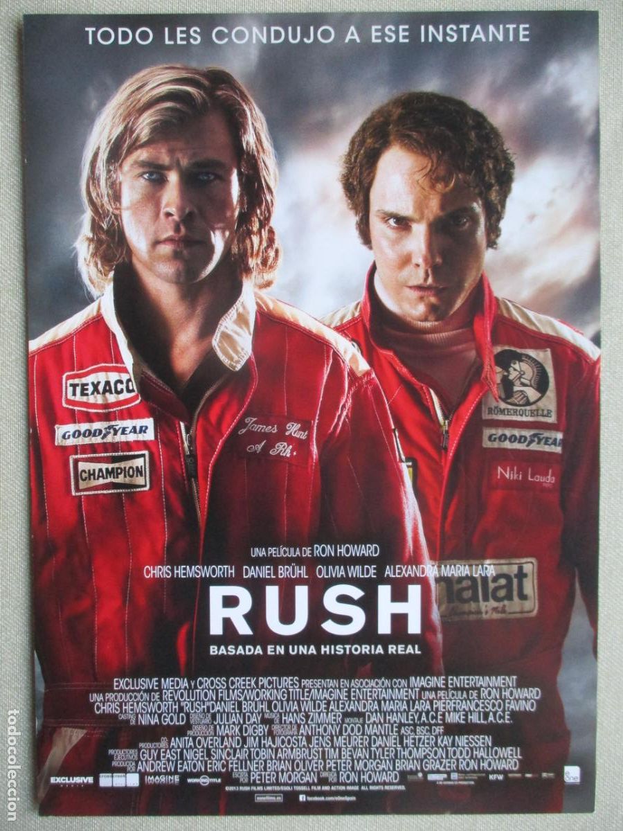 Cine: RUSH. GUIA ORIGINAL ESTRENO. PEDIDO MINIMO EN GUIAS 10 EUROS.