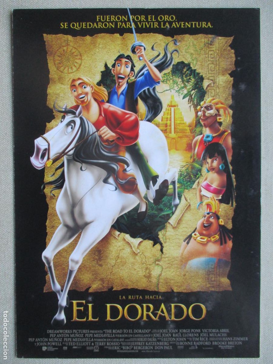 Cine: LA RUTA HACIA EL DORADO. GUIA ORIGINAL ESTRENO. PEDIDO MINIMO EN GUIAS 10 EUROS.
