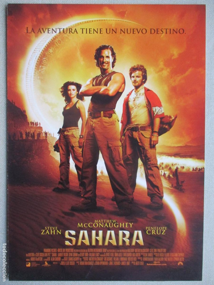 Cine: SAHARA. GUIA ORIGINAL ESTRENO. PEDIDO MINIMO EN GUIAS 10 EUROS.