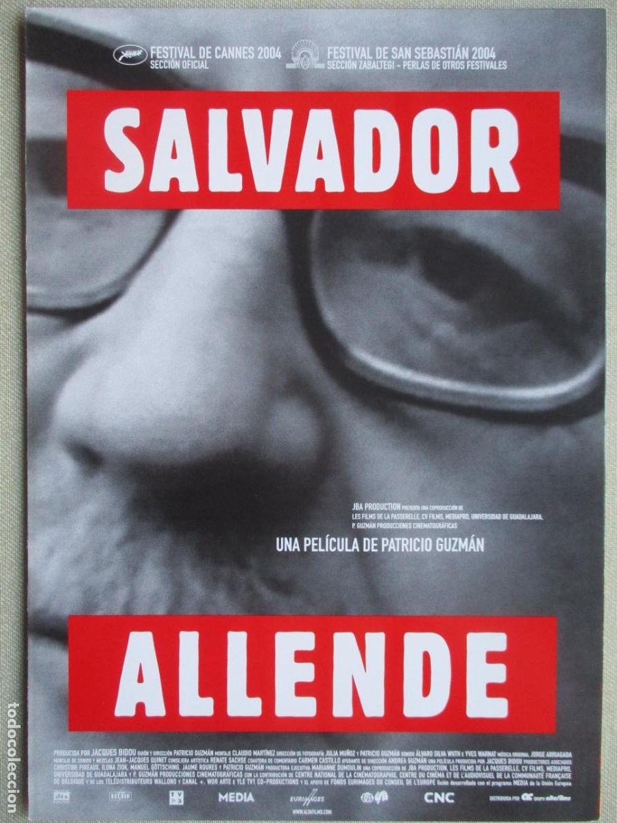 Cine: SALVADOR ALLENDE. GUIA ORIGINAL ESTRENO. PEDIDO MINIMO EN GUIAS 10 EUROS.