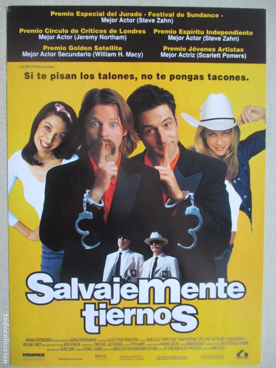 Cine: SALVAJEMENTE TIERNOS. GUIA ORIGINAL ESTRENO. PEDIDO MINIMO EN GUIAS 10 EUROS.