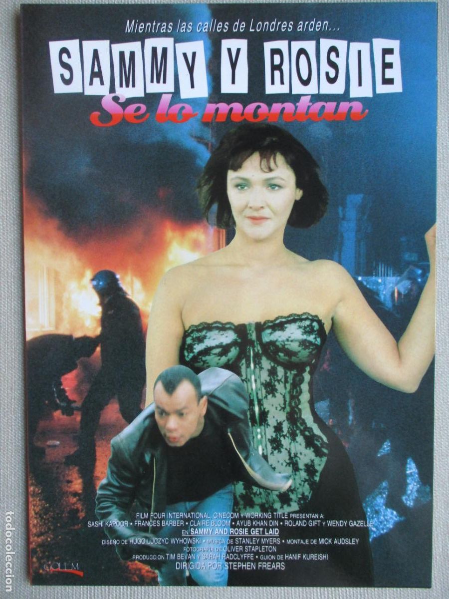Cine: SAMMY Y ROSIE SE LO MONTAN. GUIA ORIGINAL ESTRENO. PEDIDO MINIMO EN GUIAS 10 EUROS.