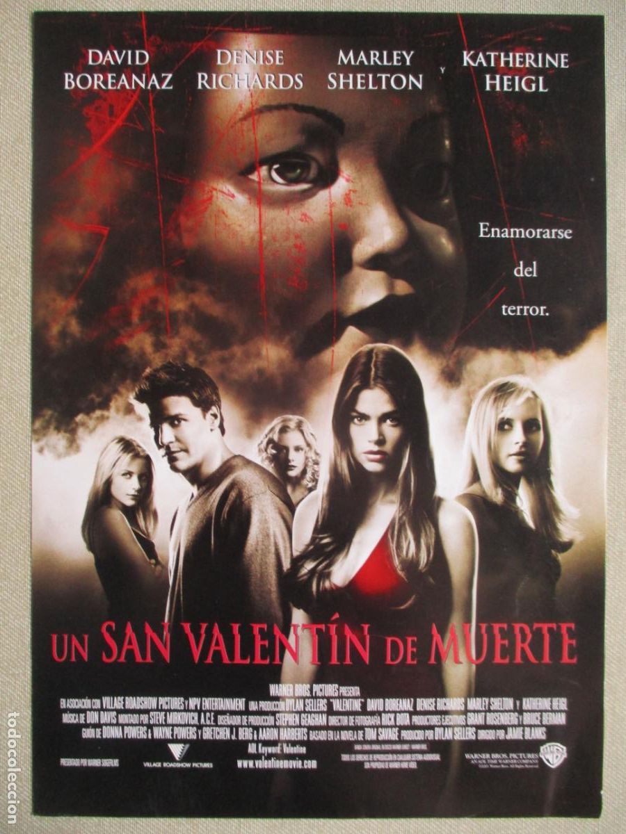 Cine: UN SAN VALENTIN DE MUERTE. GUIA ORIGINAL ESTRENO. PEDIDO MINIMO EN GUIAS 10 EUROS.