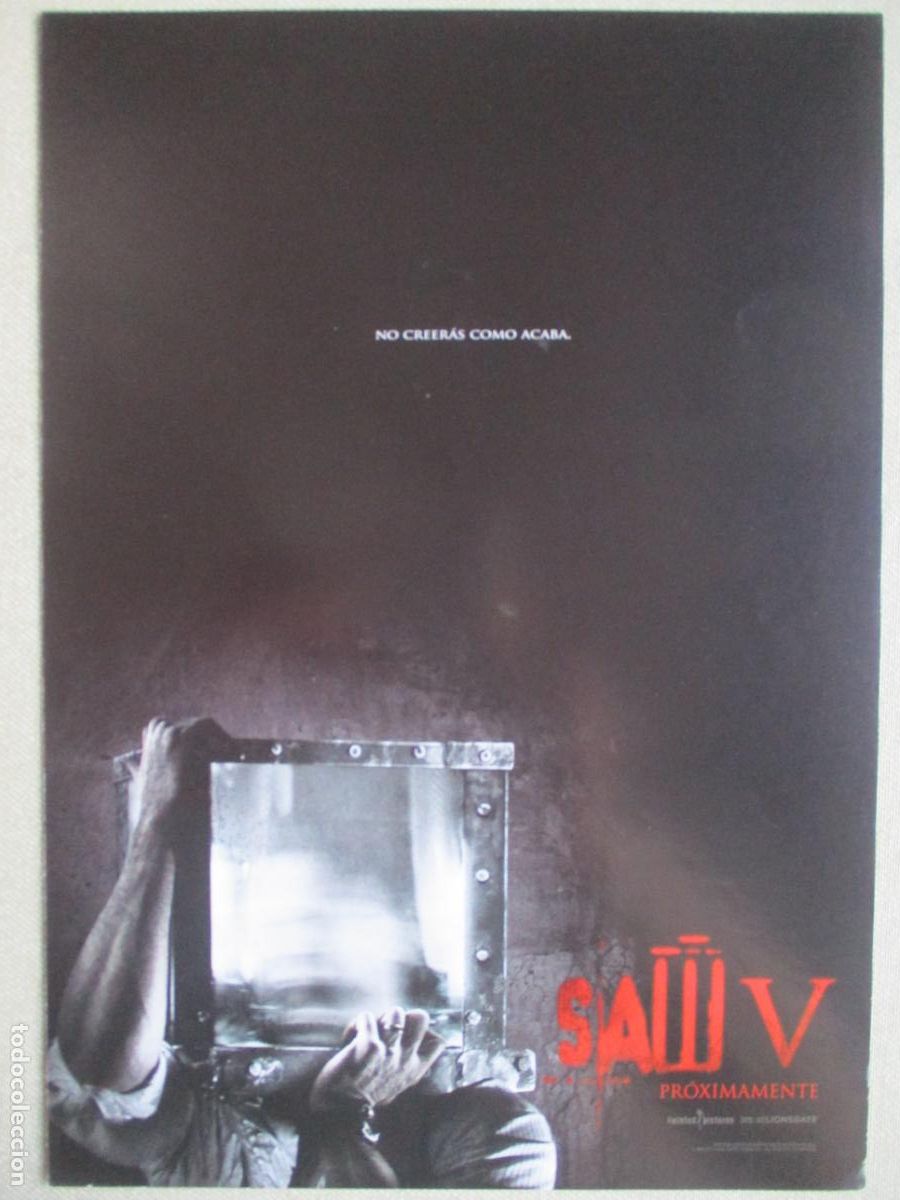 Cine: SAW V. GUIA ORIGINAL ESTRENO. PEDIDO MINIMO EN GUIAS 10 EUROS.