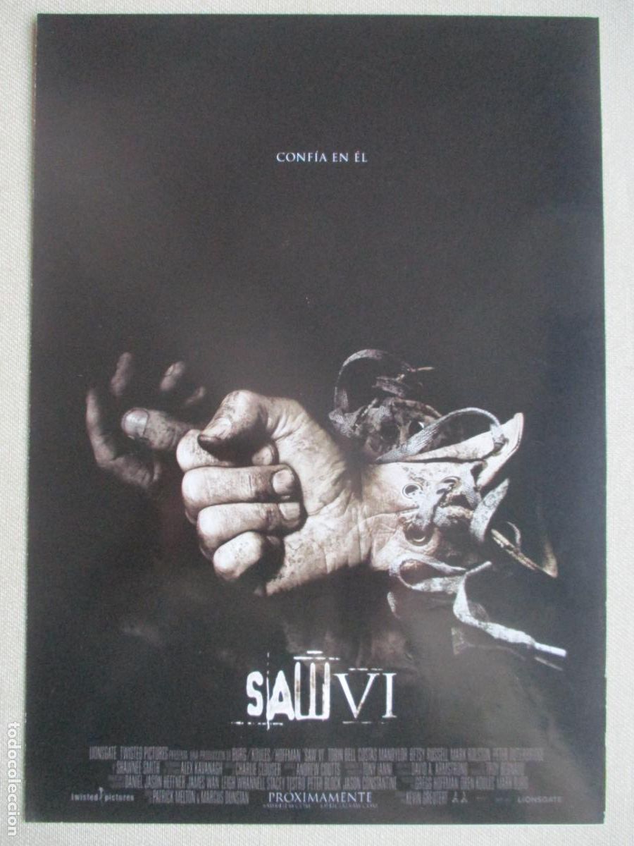 Cine: SAW VI. GUIA ORIGINAL ESTRENO. PEDIDO MINIMO EN GUIAS 10 EUROS.
