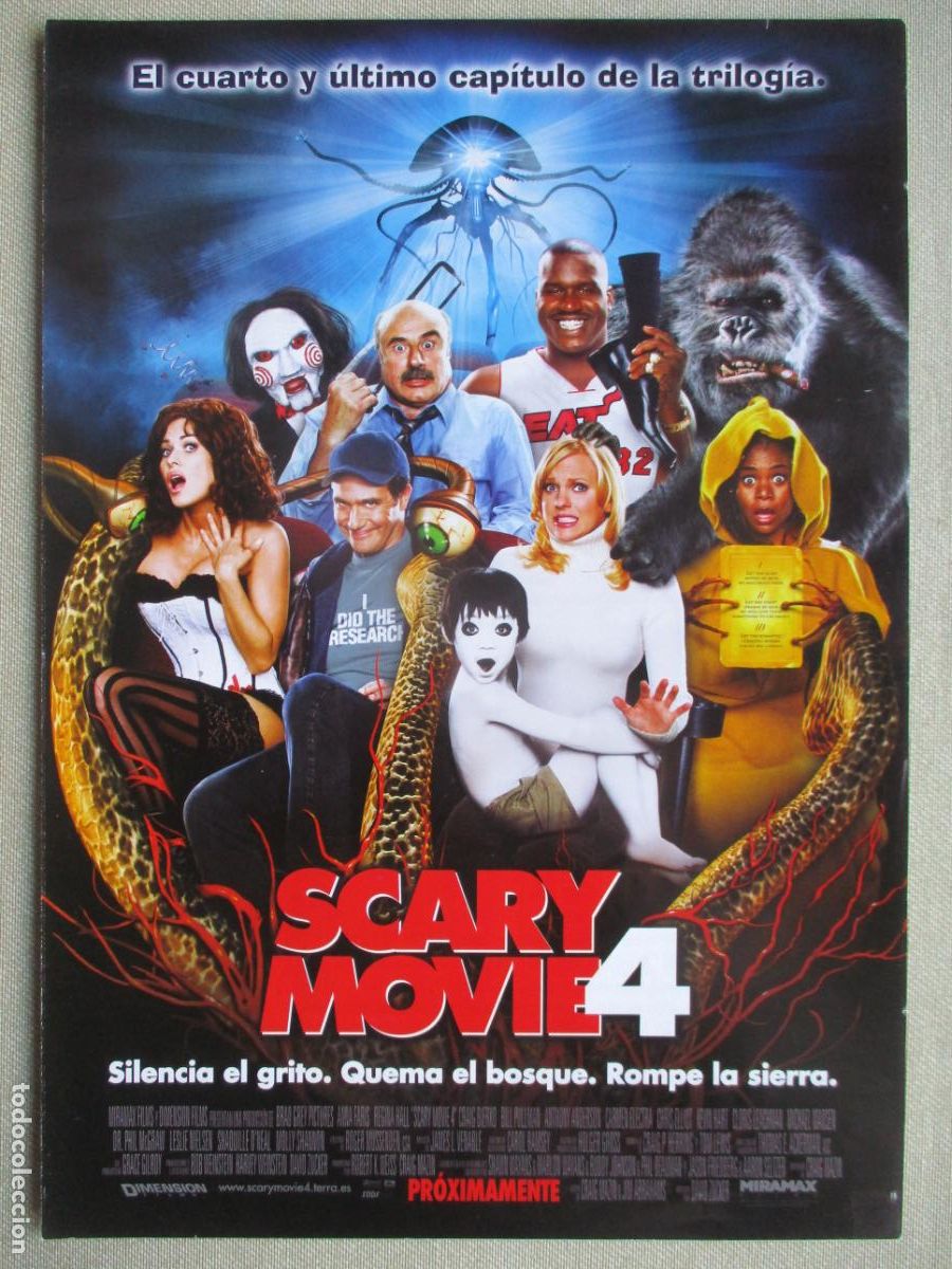 Cine: SCARY MOVIE 4. GUIA ORIGINAL ESTRENO. PEDIDO MINIMO EN GUIAS 10 EUROS.