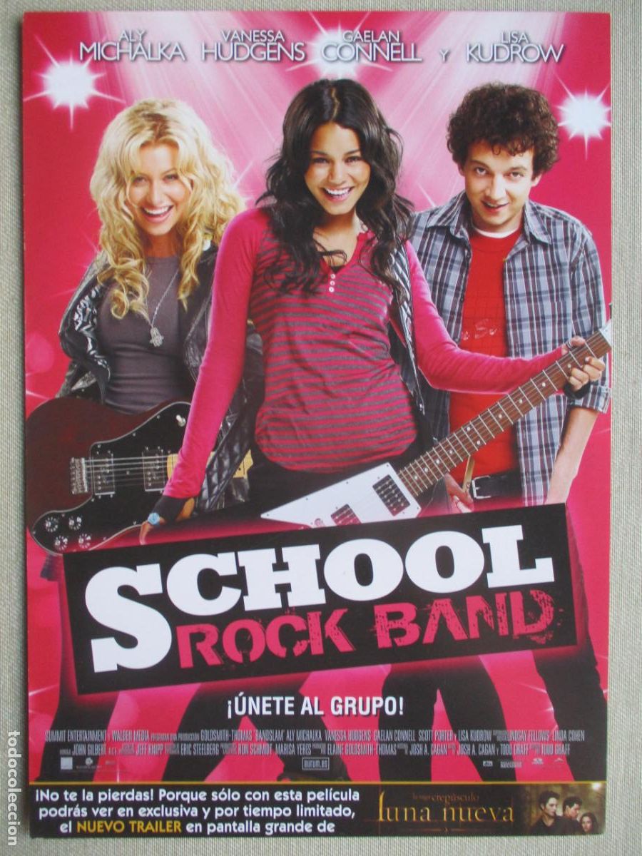 Cine: SCHOOL ROCK BAND. GUIA ORIGINAL ESTRENO. PEDIDO MINIMO EN GUIAS 10 EUROS.
