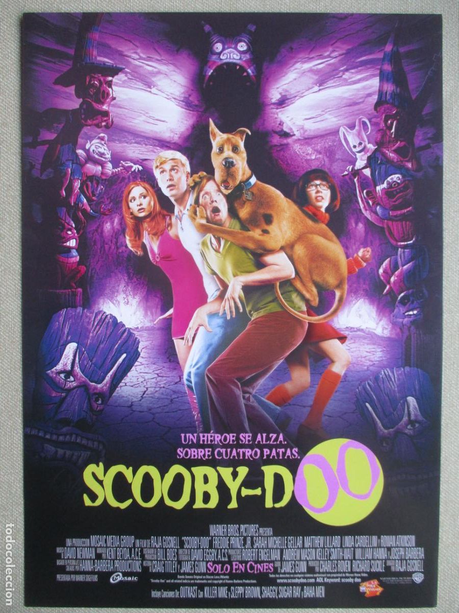 Cine: SCOOBY-DOO. GUIA ORIGINAL ESTRENO. PEDIDO MINIMO EN GUIAS 10 EUROS.