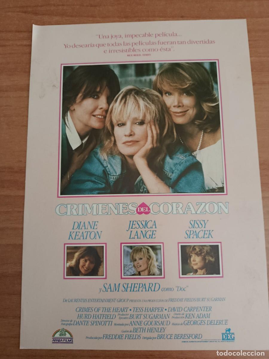 Cine: G34--GUIA DE LA PELICULA --- CRIMENES DEL CORAZON