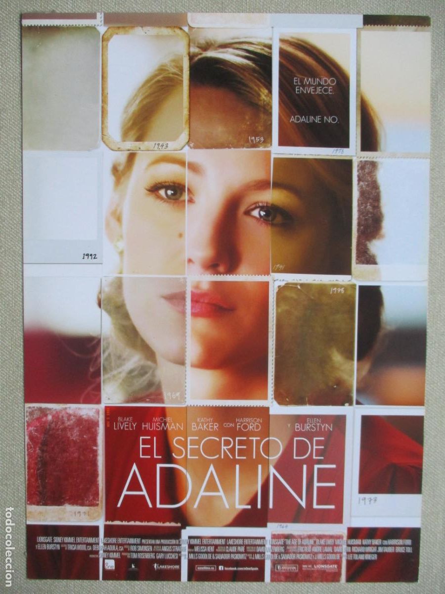 Cine: EL SECRETO DE ADALINE. GUIA ORIGINAL ESTRENO. PEDIDO MINIMO EN GUIAS 10 EUROS.