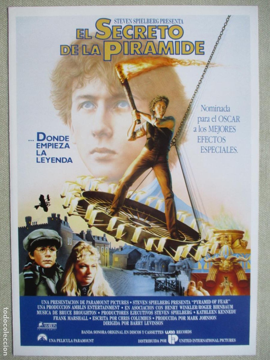 Cine: EL SECRETO DE LA PIRAMIDE. GUIA ORIGINAL ESTRENO. PEDIDO MINIMO EN GUIAS 10 EUROS.