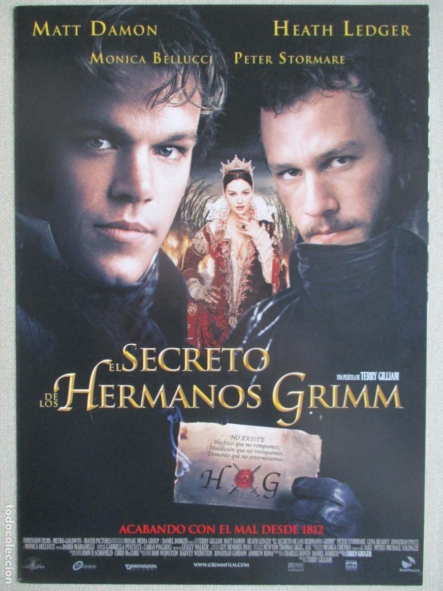 Cine: EL SECRETO DE LOS HERMANOS GRIMM. GUIA ORIGINAL ESTRENO. PEDIDO MINIMO EN GUIAS 10 EUROS.