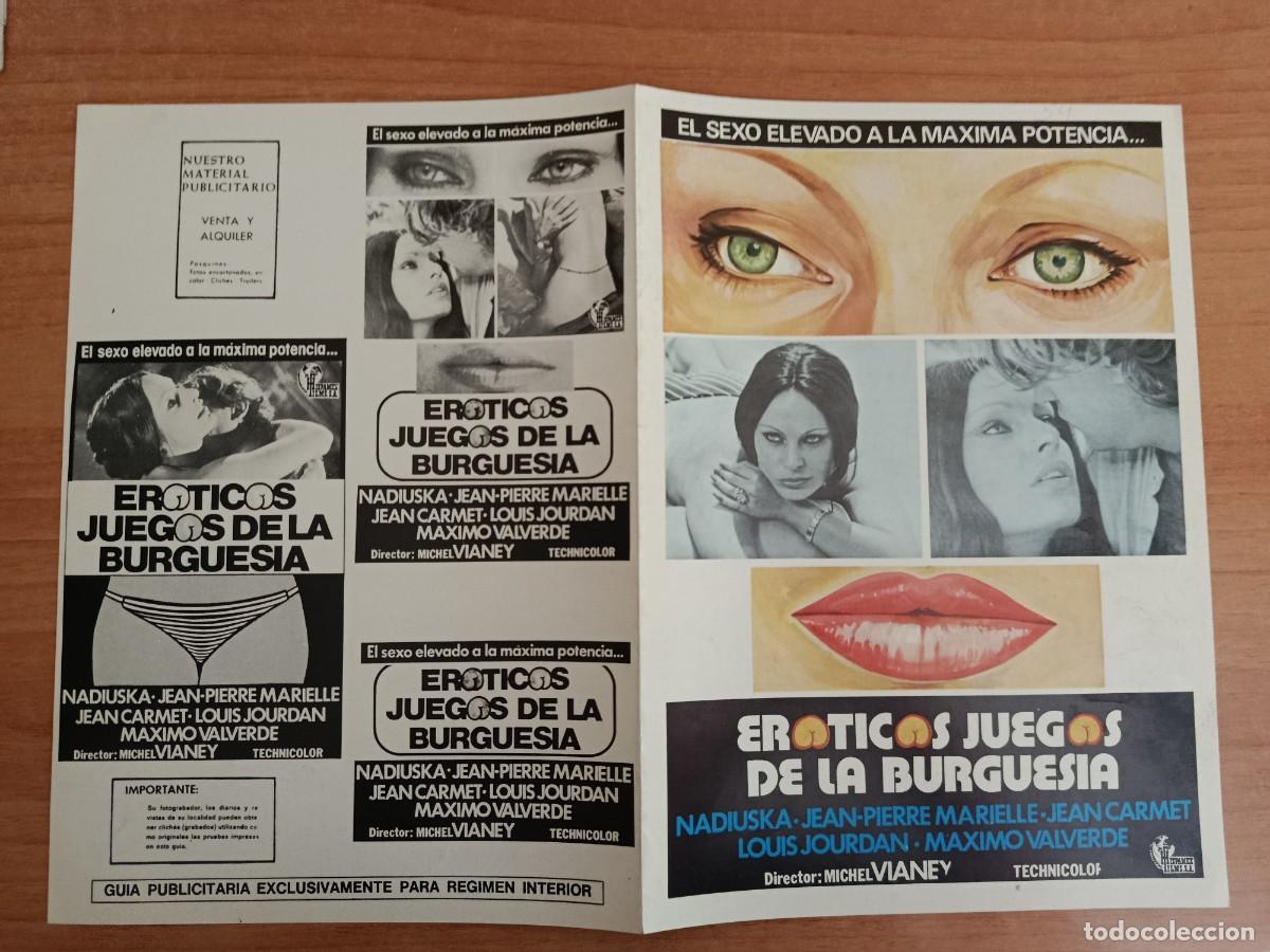 Cine: G34--GUIA DE LA PELICULA --- EROTICOS JUEGOS DE LA BURGUESIA