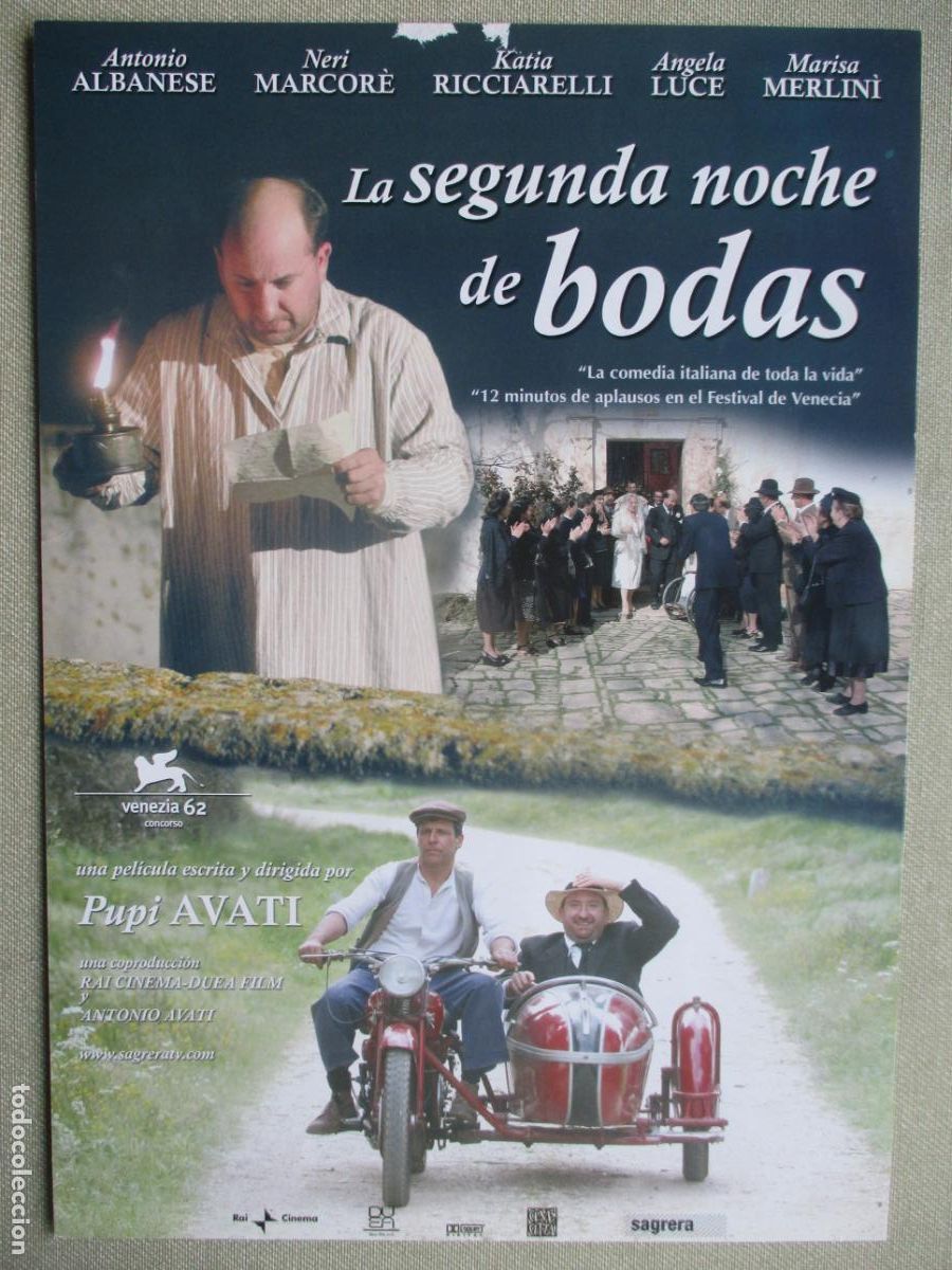 Cine: LA SEGUNDA NOCHE DE BODAS. GUIA ORIGINAL ESTRENO. PEDIDO MINIMO EN GUIAS 10 EUROS.