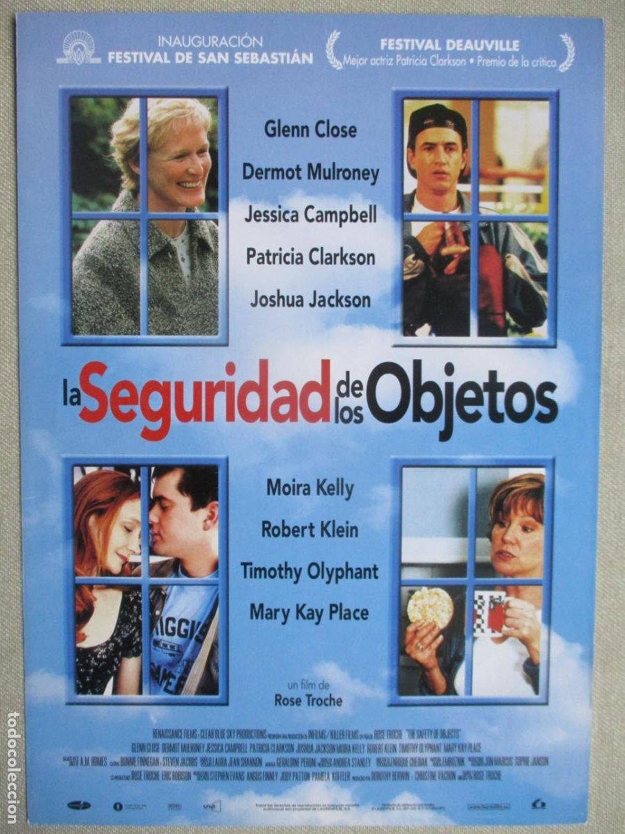 Cine: LA SEGURIDAD DE LOS OBJETOS. GUIA ORIGINAL ESTRENO. PEDIDO MINIMO EN GUIAS 10 EUROS.