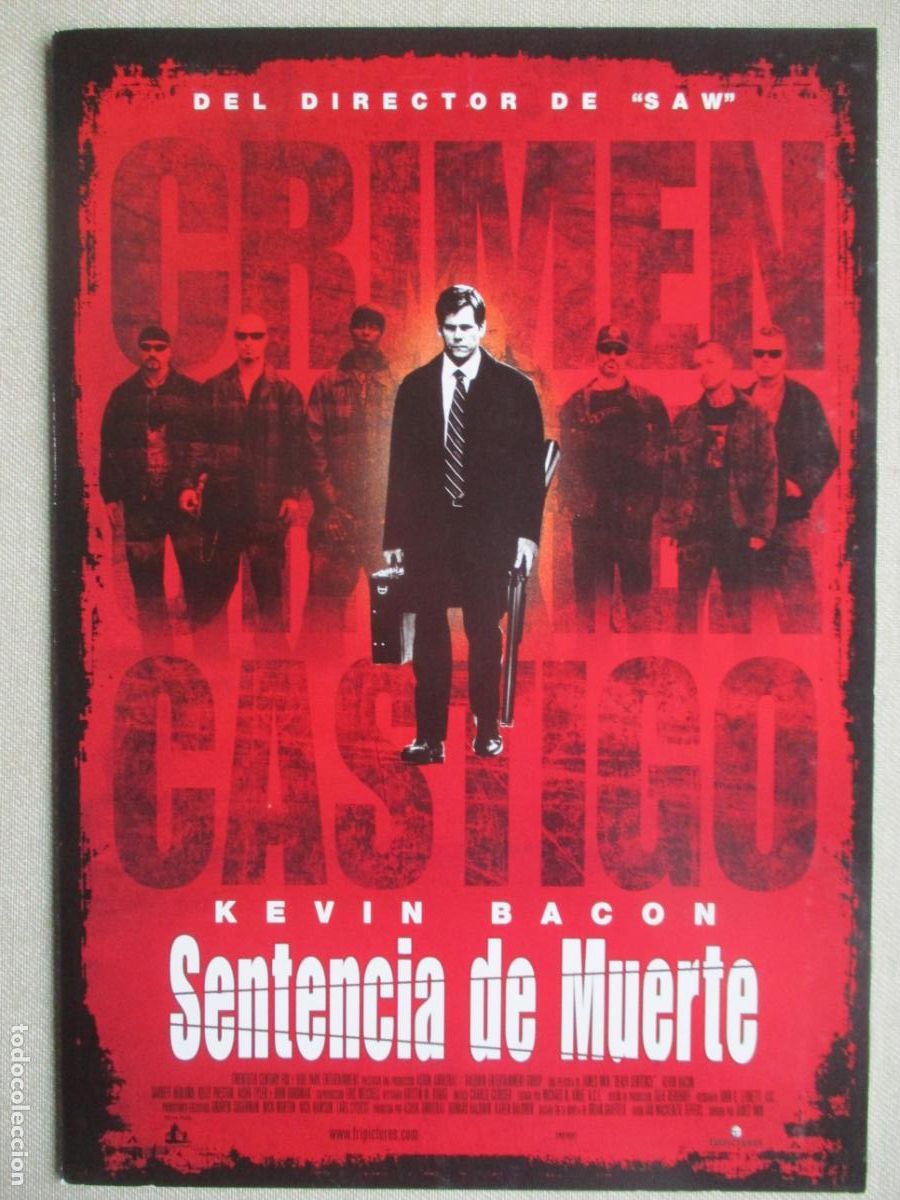 Cine: SENTENCIA DE MUERTE. GUIA ORIGINAL ESTRENO. PEDIDO MINIMO EN GUIAS 10 EUROS.