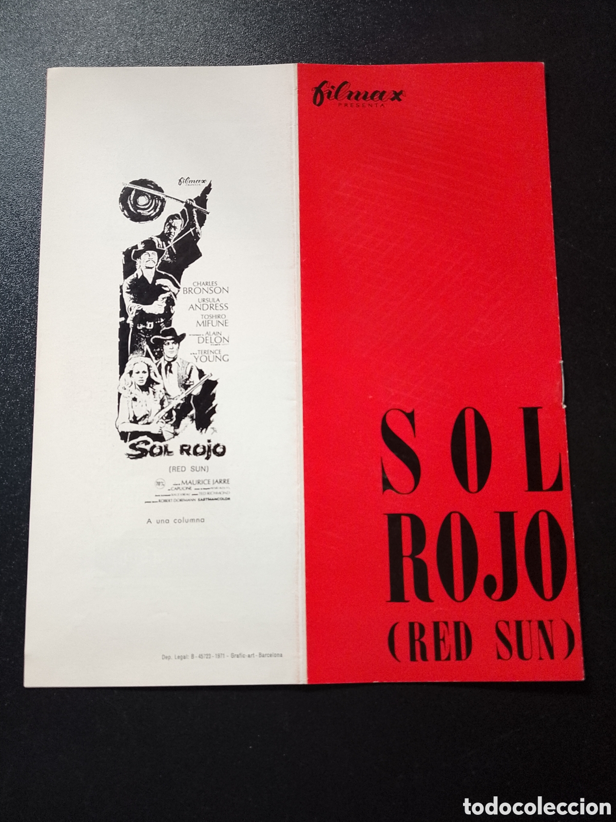 Cine: SOL DE SANGRE ESTRENADA COMO SOL ROJO CHARLES BRONSON GUIA DE CINE ORIGINAL CA83