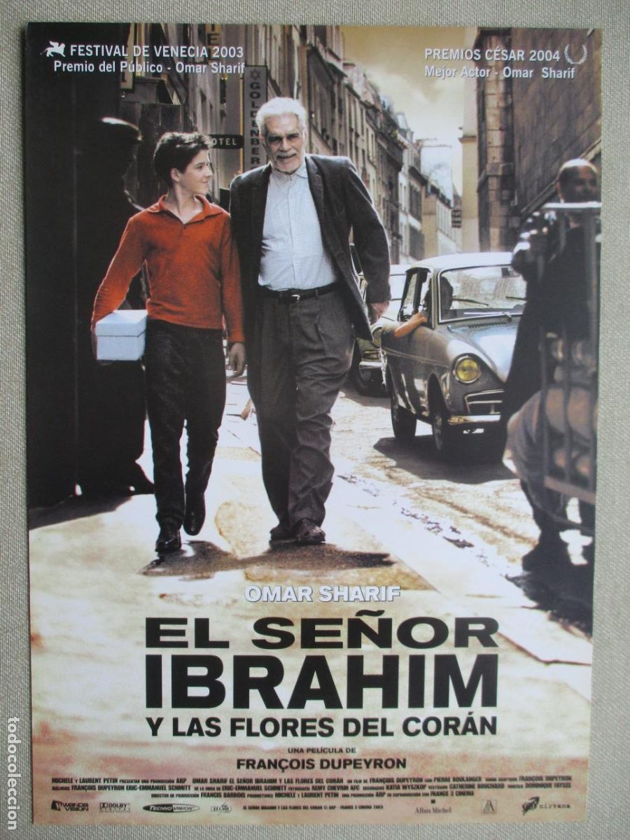 Cine: EL SE&Ntilde;OR IBRAHIM Y LAS FLORES DEL CORAN. GUIA ORIGINAL ESTRENO. PEDIDO MINIMO EN GUIAS 10 EUROS.