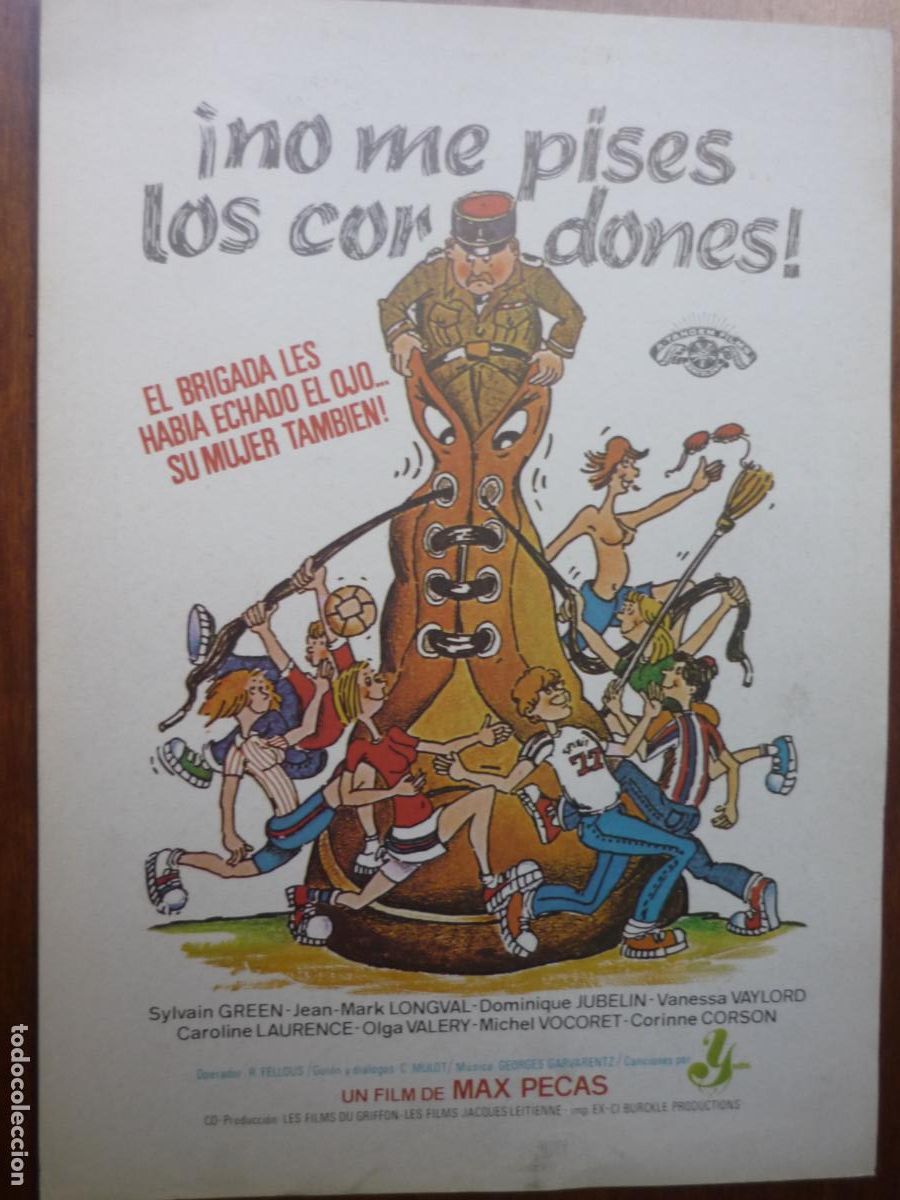 Cine: no me pises los cordones - guia publicitaria original - max pecas sylvain green
