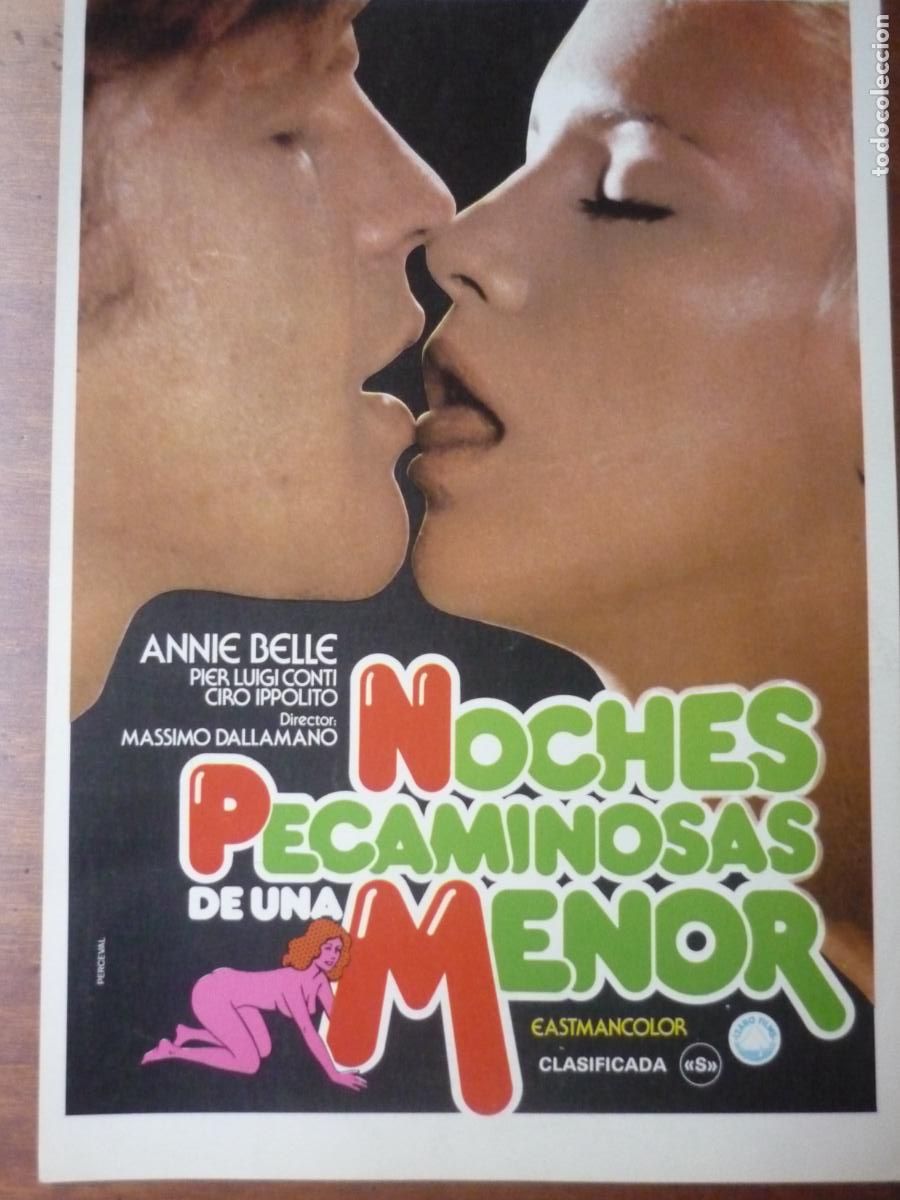 Cine: las noches pecaminosas de una menor - guia publicitaria original - annie belle cine erotico