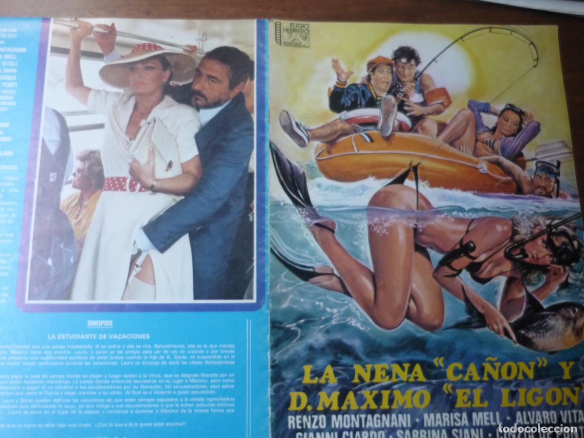 Cine: la nena ca&ntilde;on y d. maximo ligon - guia publicitaria original - marisa mell alvaro vitali