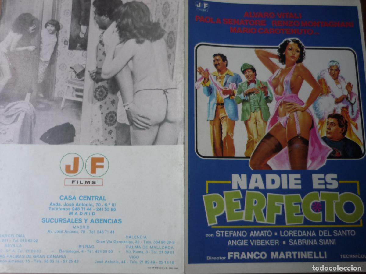 Cine: nadie es perfecto - guia publicitaria original - loredana del santo paola senatore alvaro vitali