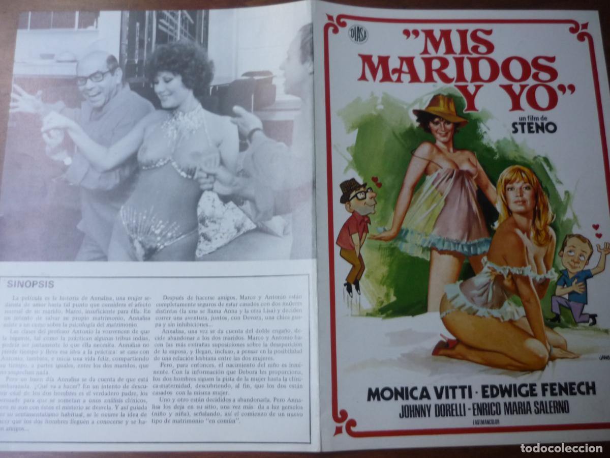 Cine: mis maridos y yo - guia publicitaria original - monica vitti Edwige Fenech jano steno diasa