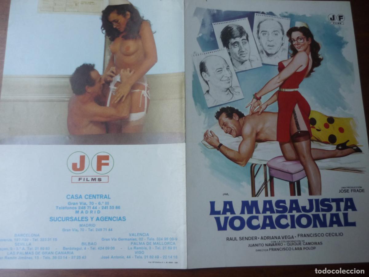 Cine: la masajista vocacional - guia publicitaria original - adrian vega raul sender j. frade cine erotico