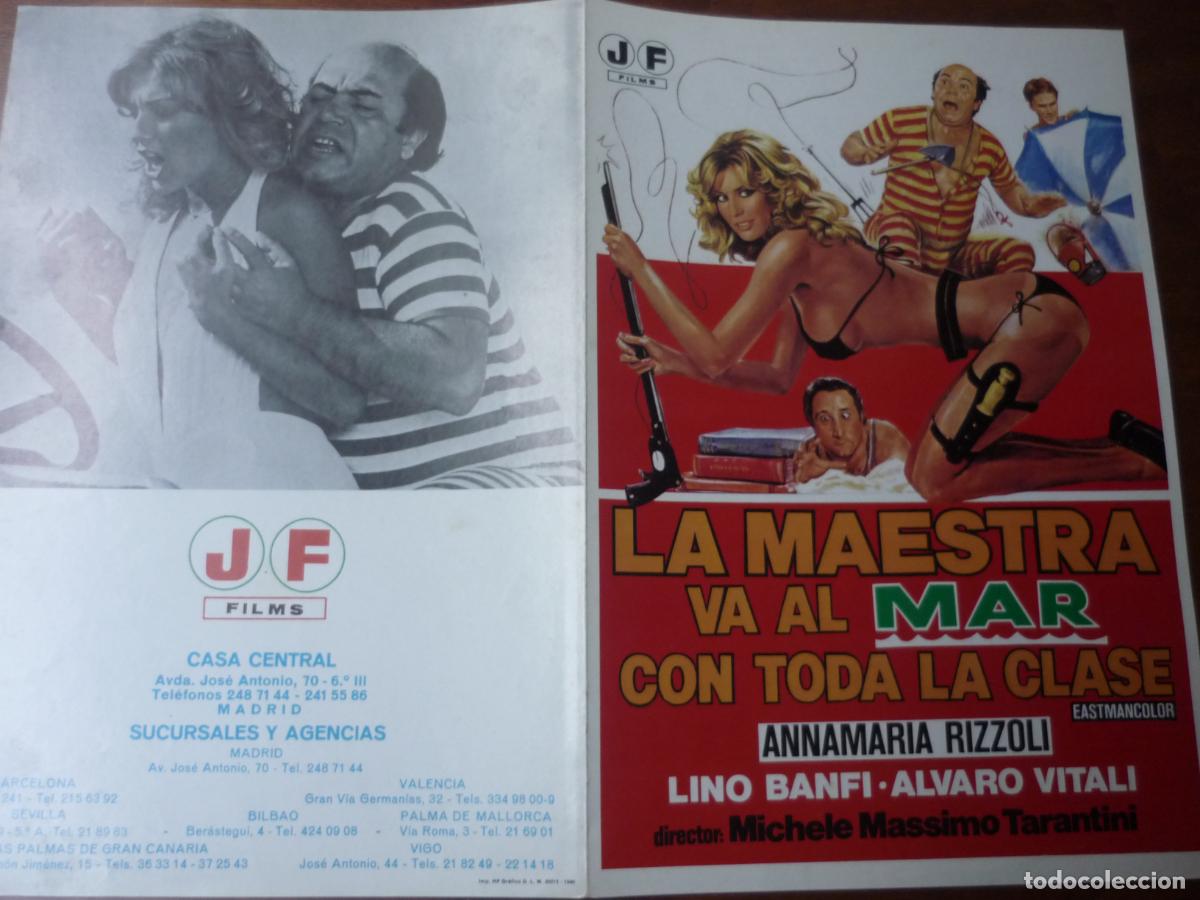 Cine: la maestra va al mar con toda la clase - guia publicitaria original anna maria rizzoli cine erotico