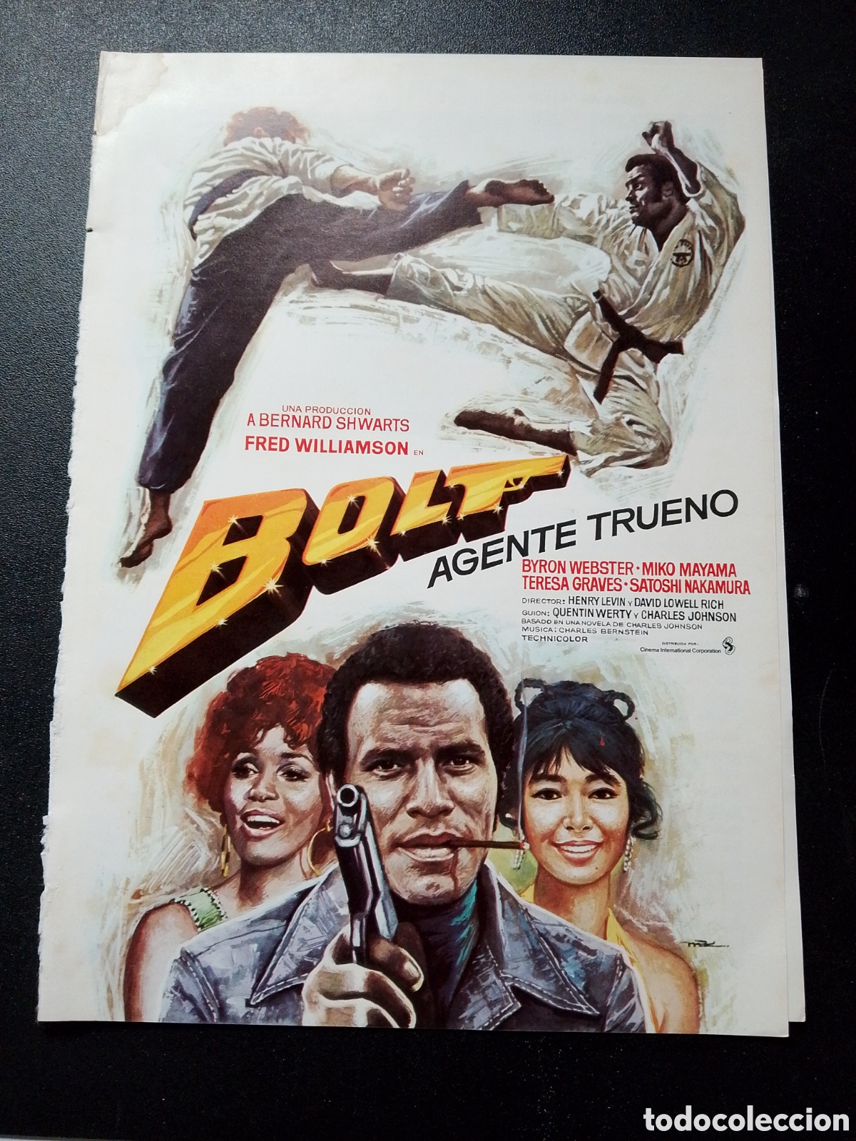 Cine: BOLT AGENTE TRUENO BYRON WEBSTER MIKO MAYAMA TERESA GRAVES GUIA DE CINE ORIGINAL CA84