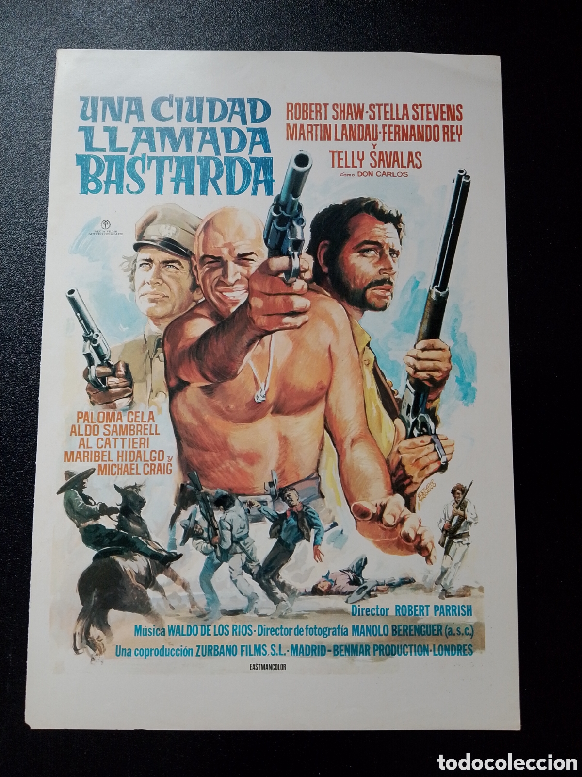 Cine: UNA CIUDAD LLAMADA BASTARDA SHAW-FERNANDO REY-MARTIN LANDAU-ROBERT PARRI GUIA DE CINE ORIGINAL CA83