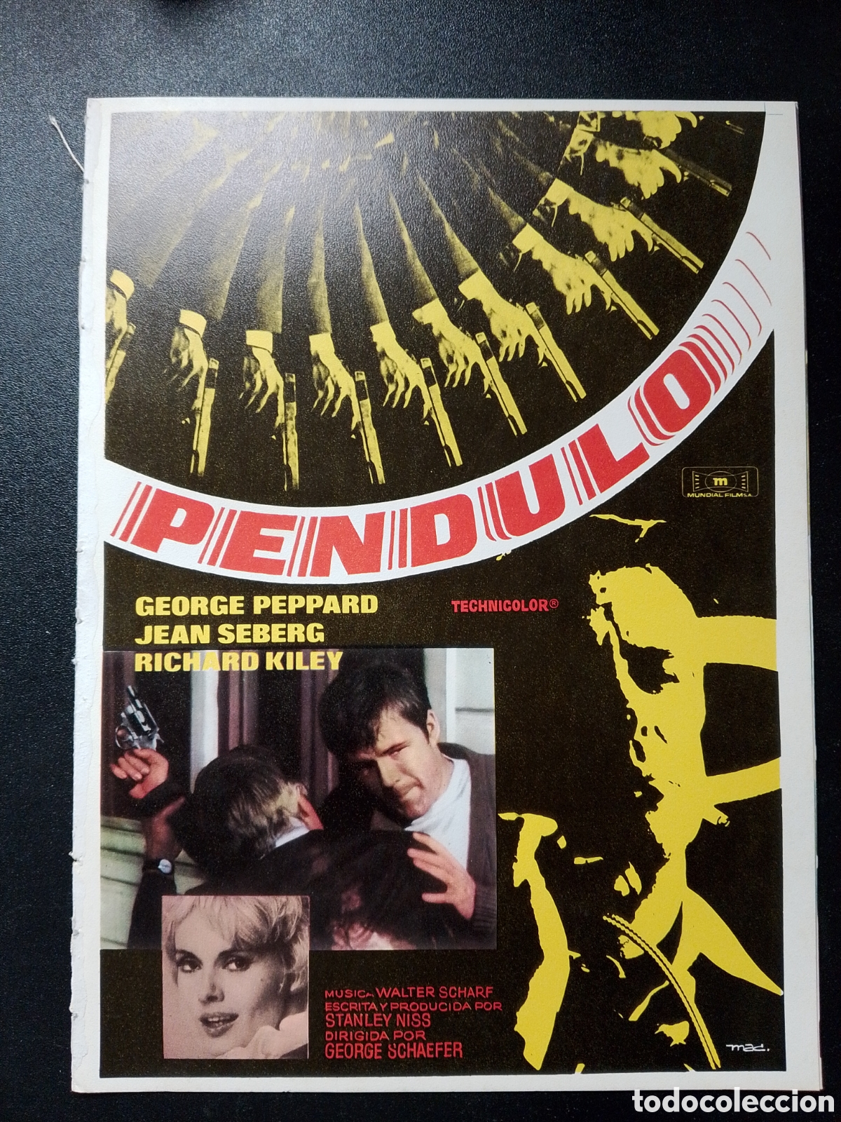 Cine: Pendulo - George peppard, Jean Seberg, Richard Kiley GUIA DE CINE ORIGINAL CA84