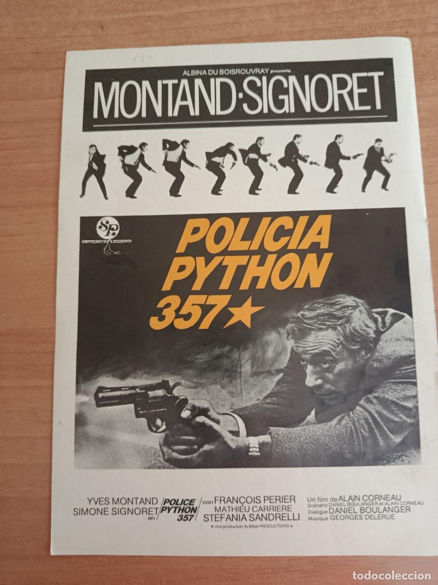 Cine: G34-GUIA DE LA PELICULA --POLICIA PYTHON 357