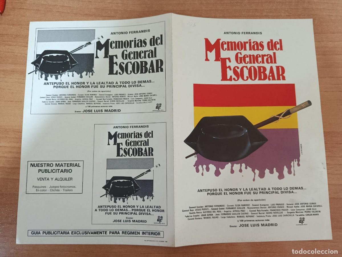 Cinema: G34-GUIA DE LA PELICULA -- MEMORIAS DEL GENERAL ESCOBAR
