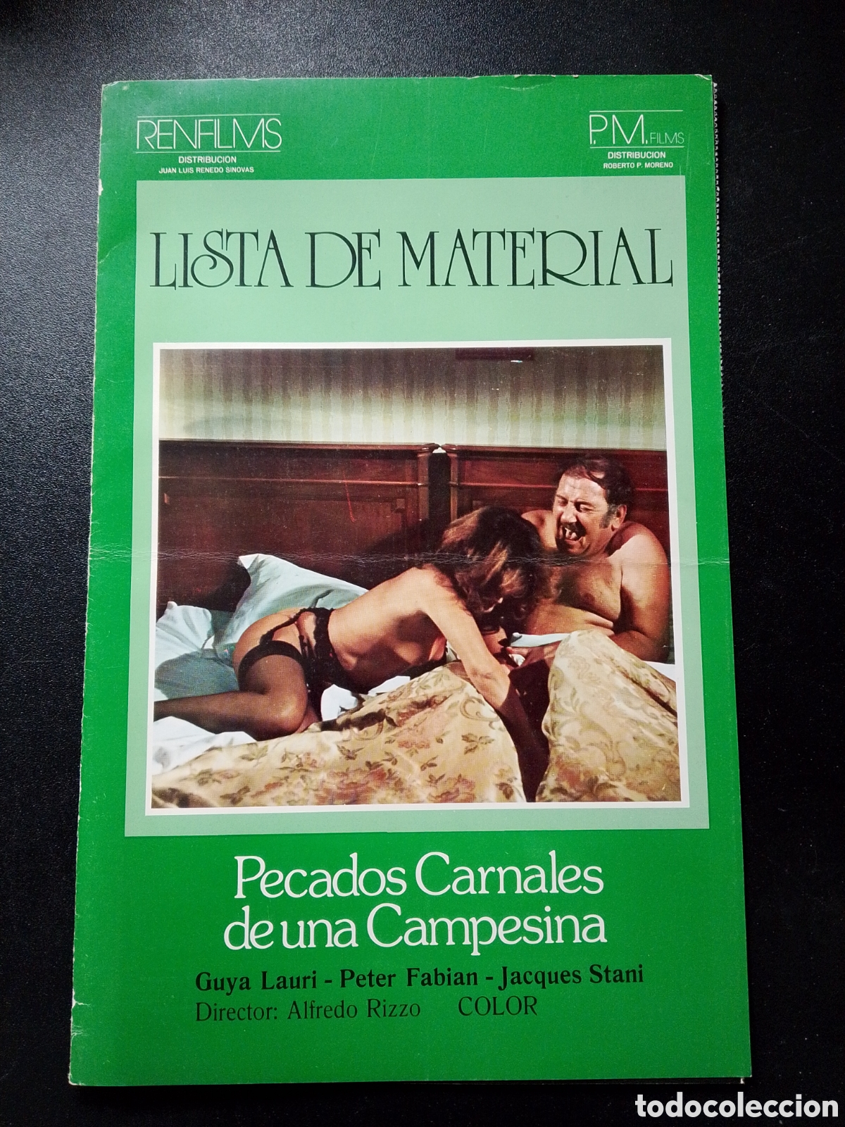 Cine: LISTA DE MATERIAL PECADOS CARNALES DE UNA CAMPESINA GUIA DE CINE ORIGINAL CA85