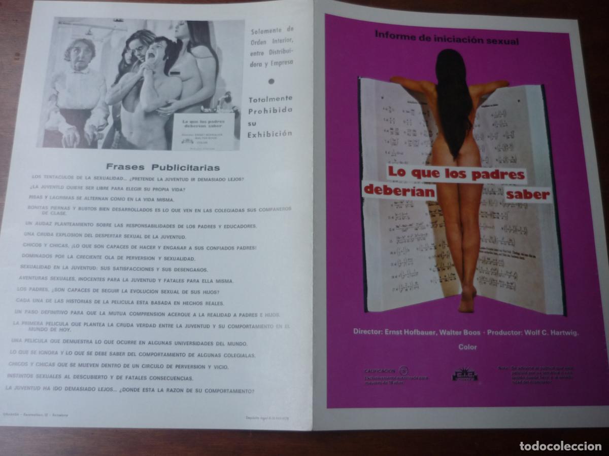Cine: lo que los padres deberian saber - guia publicitaria original - walter boss Puppa Armbruster erotico