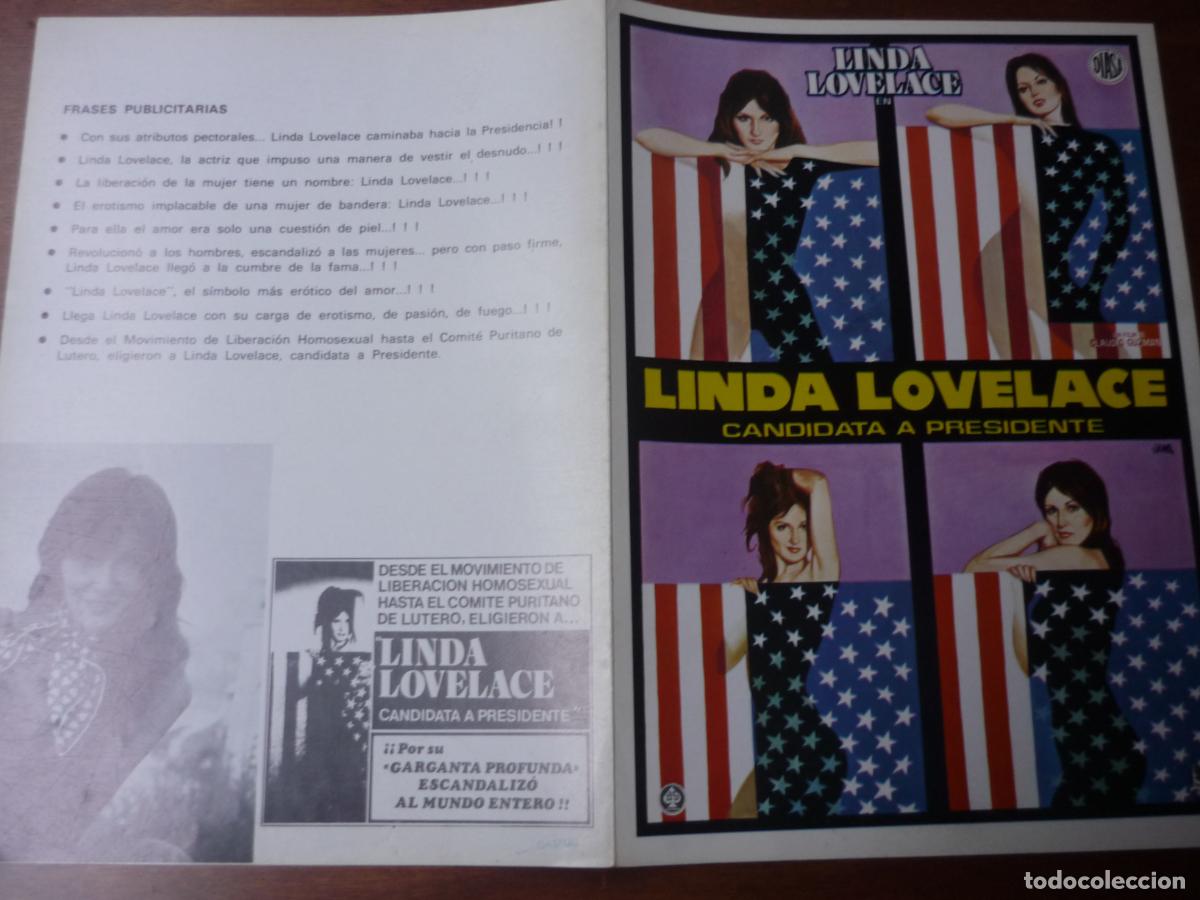 Cine: linda lovelace candidata a presidente - guia publicitaria original - diasa cine erotico