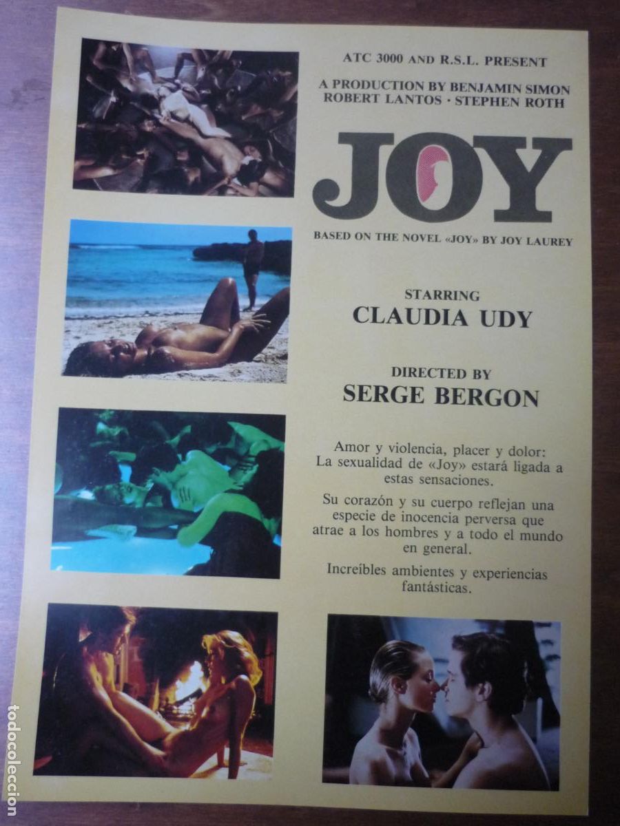 Cine: joy - guia publicitaria original - claudia udy serge bergon cine erotico