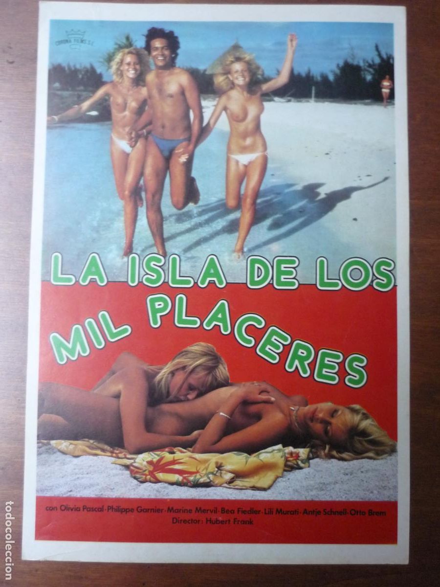 Cine: la isla de los mil placeres - guia publicitaria original - olivia pascal hubert frank cine erotico