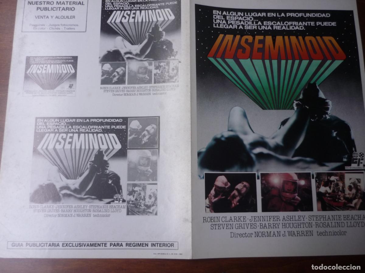 Cine: inseminoid - guia publicitaria original - jennifer ashley robin clarke terror serie b