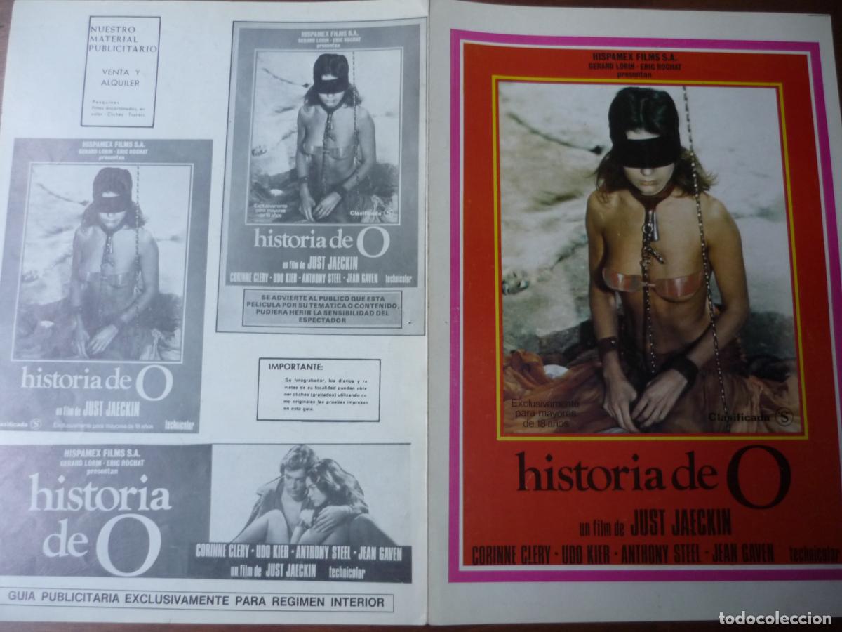 Cine: historia de o - guia publicitaria original - corinne clery udo kier clasificada s