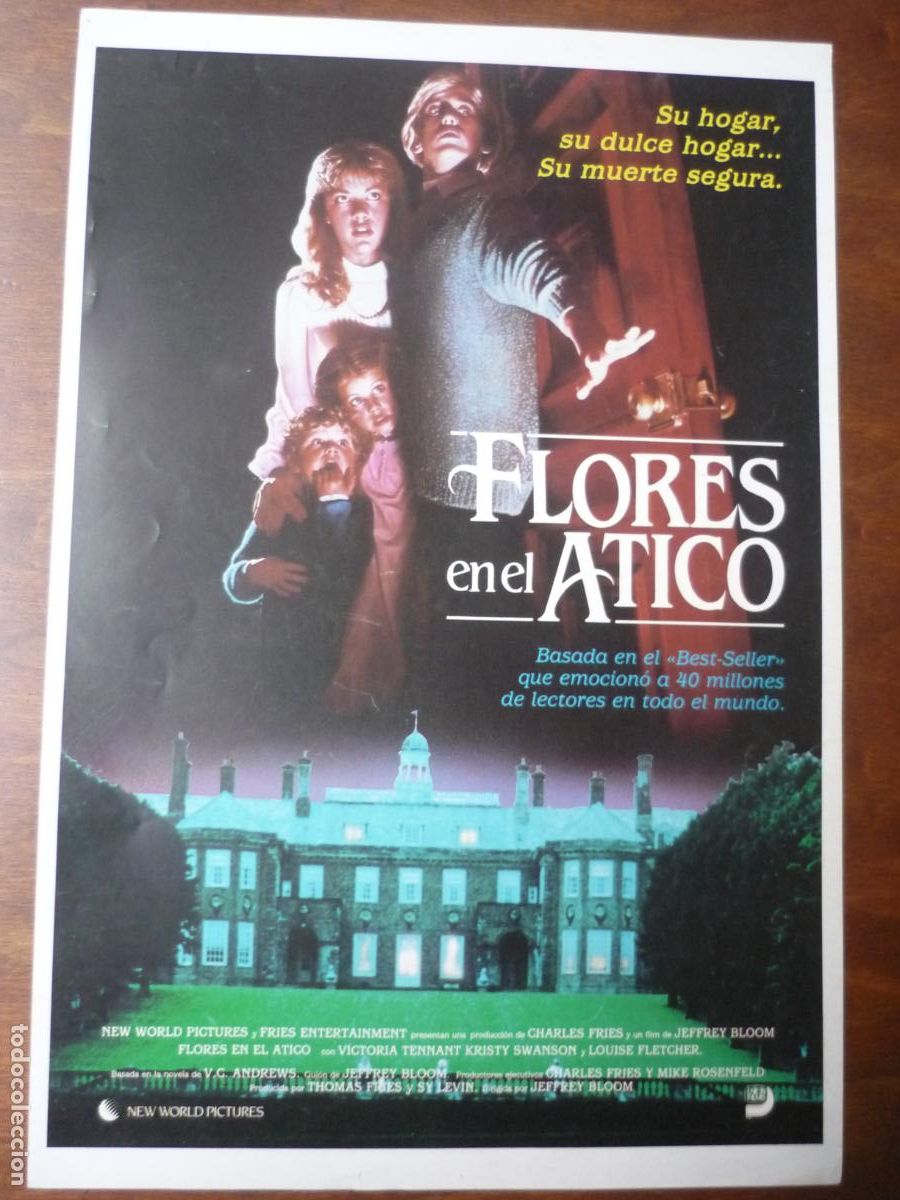 Cine: flores en el atico - guia publicitaria original - victoria tennant kristy swanson louise fletcher