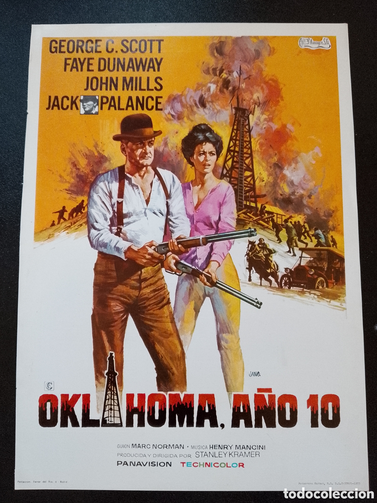 Cine: OKLAHOMA A&Ntilde;O 10.- GEORGE C.SCOTT-FAYE DUNAWAY GUIA DE CINE ORIGINAL CA86